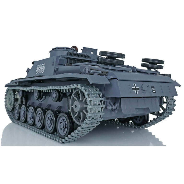 Henglong 1 16 Scale German Stug III TK7.0 RTR RC Tank with Metal Tracks Sprockets Idlers Gearbox Walmart