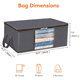thumbnail image 2 of Bolsa de almacenamiento de ropa de 35 l, caja de almacenamiento plegable debajo de la cama para dormitorio, edredones, ropa, mantas, juguetes, paquete de 3, 2 of 5