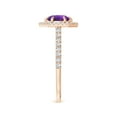 thumbnail image 3 of ANGARA Natural 0.8 Ct. Amethyst with Diamond Halo Ring in 14K Rose Gold for Women (Ring Size: 3.5), 3 of 10