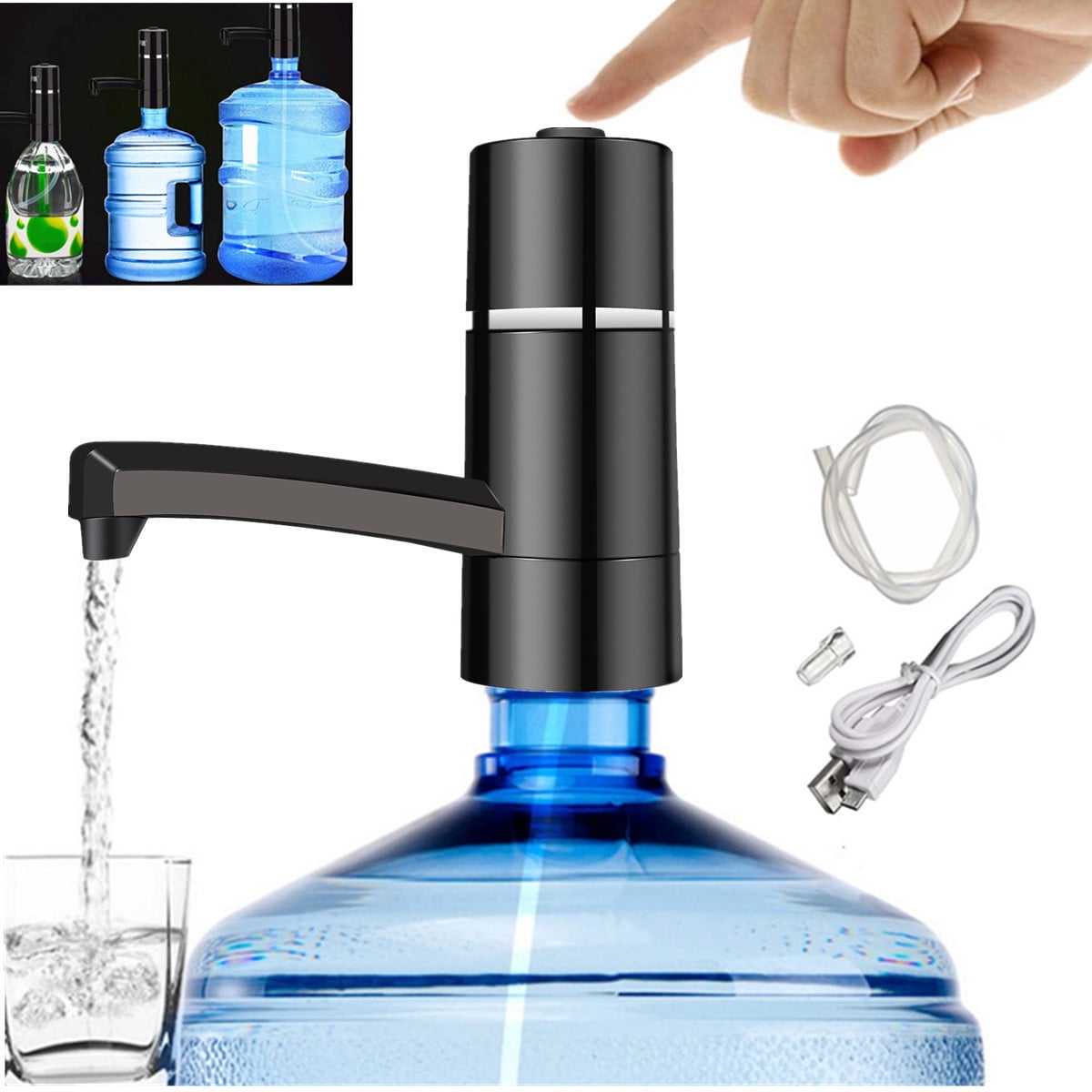 Universal Water Bottle Hand Pump Dispenser For 3 & 5 Gallon Bottles Portable New