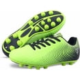 thumbnail image 1 of Vizari Botas de Fútbol USA Stealth para Terreno Firme para Niños: Calzado Deportivo Duradero y Ligero para Niños y Niñas, Verde/negro, 3, 1 of 6