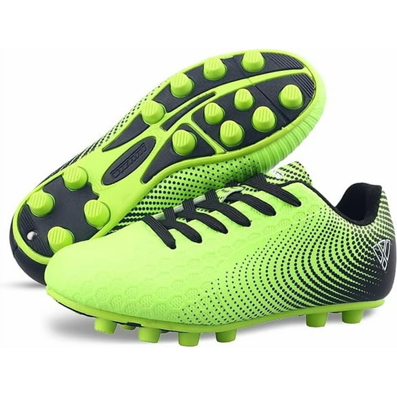 Vizari USA Stealth Firm Ground Soccer Cleats for Kids – Durable, Lightweight Athletic Shoes for Boys and Girls, Green/Black, 4
