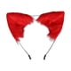 thumbnail image 2 of Diadema con orejas de animal de peluche para adultos, aro para el pelo con orejas para cosplay, tocado Rojo, 2 of 9