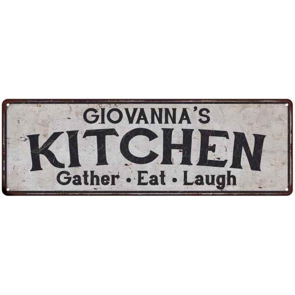 GIOVANNA's Kitchen Rustic Chic Decor Gift 6x18 Sign 106180051939