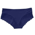thumbnail image 4 of Sunvit-Panties Womens Mid-Rise Hipster Underwear - Seamless Nylon Spandex, No Panty Lines, Lace Trim, All-Day Comfort, Navy, Size XL, 4 of 9