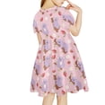 thumbnail image 3 of Yuyamidu Koala Dress Girls Short Sleeve Dress Soft Round Neck Pleated Dress Kids Strawberry Twirly Skater Dress Lightweight Summer Party Dresses 13-14 Years, Pink, 3 of 6