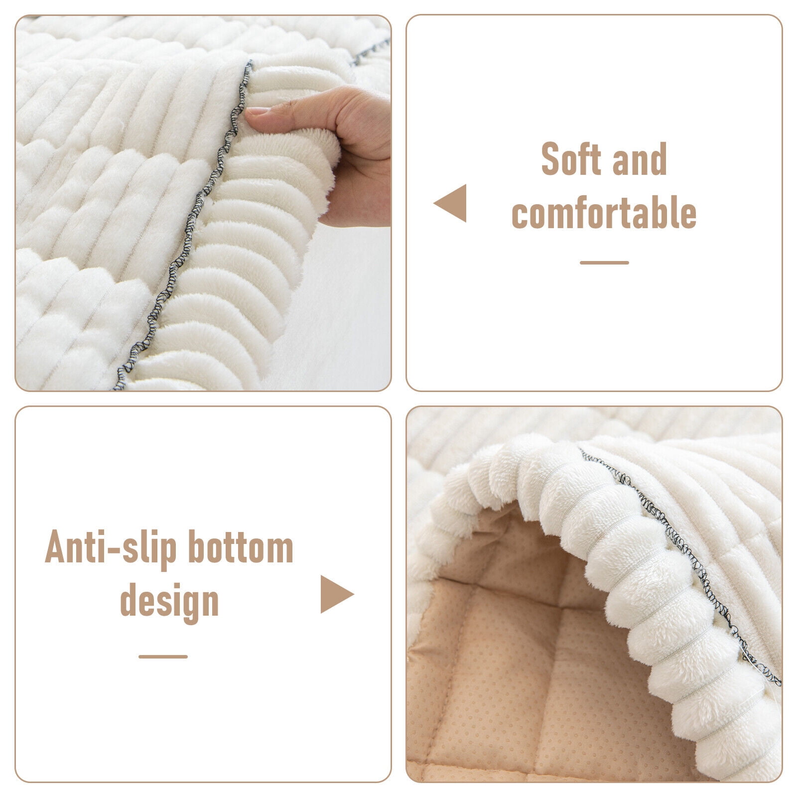 CJC Thickening Fuzzy Couch Pad Couch Protector for Dogs Garden Chic Cotton Protective Couch Covers Pet Mat Bed Sofa Cover