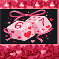 thumbnail image 5 of Pink 6th Birthday Banner Heart Pattern 7th Birthday Backdrop Number 6-7 Design Ribbon Decoration Love Theme Display for 6th Birthday Party 7th Birthday Celebration Girls' Birthday Event, 5 of 9