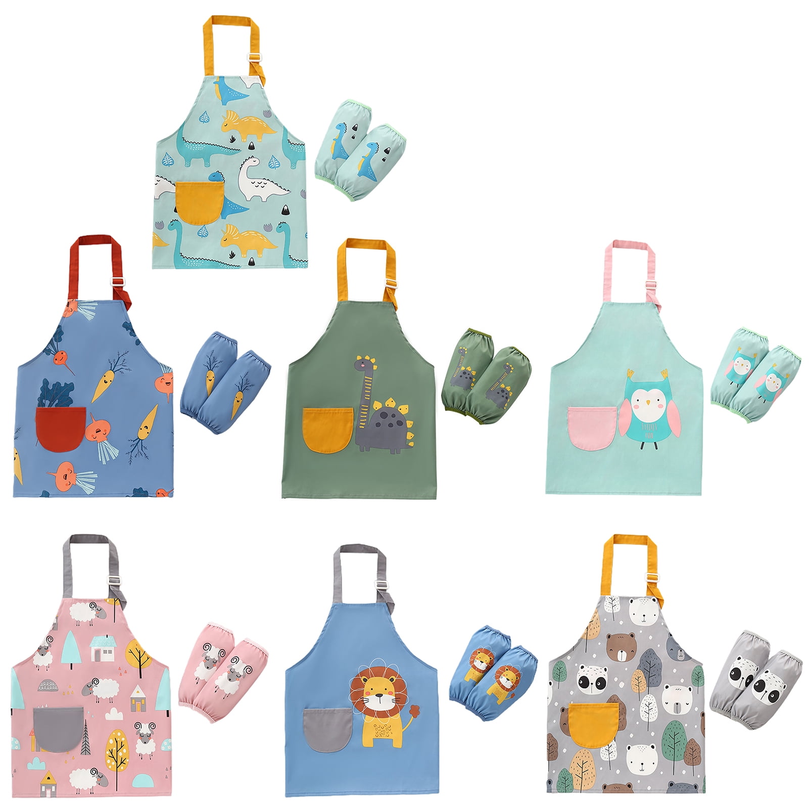 Aprons for Kids, Kids Art Apron Girls Boys Painting Apron with Pockets  Adjustable for Cooking Baking Gardening School Kitchen 