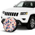 thumbnail image 2 of Kll Hand Painted Abstract Leopard Print Tire Cover,Universal Wheel Tire Cover For Trailer, Rv, Suv, Truck,Camper And Many Vehicle,(17 Inch), 2 of 7