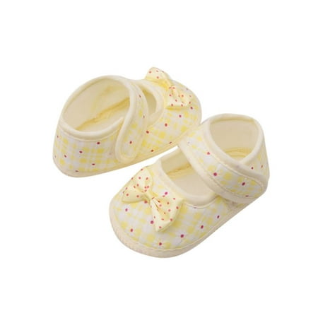 

OUMY Baby Infant Girls Big Bow Polka Dot Princess Shoes 0-18M