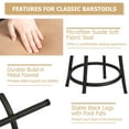 thumbnail image 4 of Taburetes de bar giratorios Furniturer, juego de 2, ajustables de 60 a 74 cm, 4 of 8