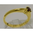 thumbnail image 4 of LBG British Made 14k Yellow Gold Natural Garnet Womens Anniversary Ring - 33 size options - Size 4.5, 4 of 7