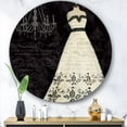 thumbnail image 3 of Designart 'French Couture II' Glam Metal Circle Wall Art, 3 of 3