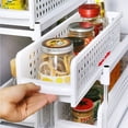 thumbnail image 3 of 2 Tier Under Sink Storage Shelf Sliding Cabinet Basket Pull Out Organizer Drawer Hollow Multifunctional Spice Rack for Kitchen Countertop Pantry Bathroom Office Deskto,A, 3 of 7