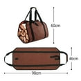 thumbnail image 7 of Vnanda Package Waxed Canvas Firewood Bag Carrier, Water Resistant Log Tote Wood Carrying Bag with Handles for Camping Trip, 7 of 7