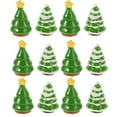 thumbnail image 2 of Gymnture 12 Resin Mini Christmas Tree Figurines for Fairy Garden and Dollhouse Decoration, 2 of 10