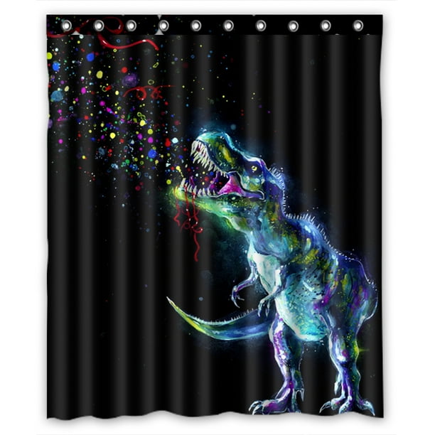 Download Ykcg Dinosaurs Rainbow Circles Space Waterproof Fabric Bathroom Shower Curtain 60x72 Inches Walmart Com Walmart Com
