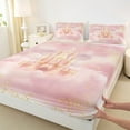 thumbnail image 3 of Homewish Romantic Pink Castle Twin Sheet Sets for Girls, Dreamy Princess Twin Fitted Sheet, Fairy Tale Theme Flat Sheet, Microfiber Bedroom Decor, 3-Piece, 3 of 7