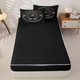 thumbnail image 4 of Castle Fairy Retro Speedometer Zipper Twin Comforter Sets with Fitted Sheet and 2 Pillowcases,Race Flag Print Zipper Bedding Set for Bedroom,Black Red,4-Piece,Black Reversible, 4 of 6