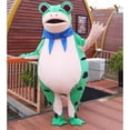 thumbnail image 2 of Nuevo y divertido disfraz inflable de mascota de dibujos animados de rana verde para Halloween, Navidad, disfraz inflable de actuación para adultos, 2 of 5