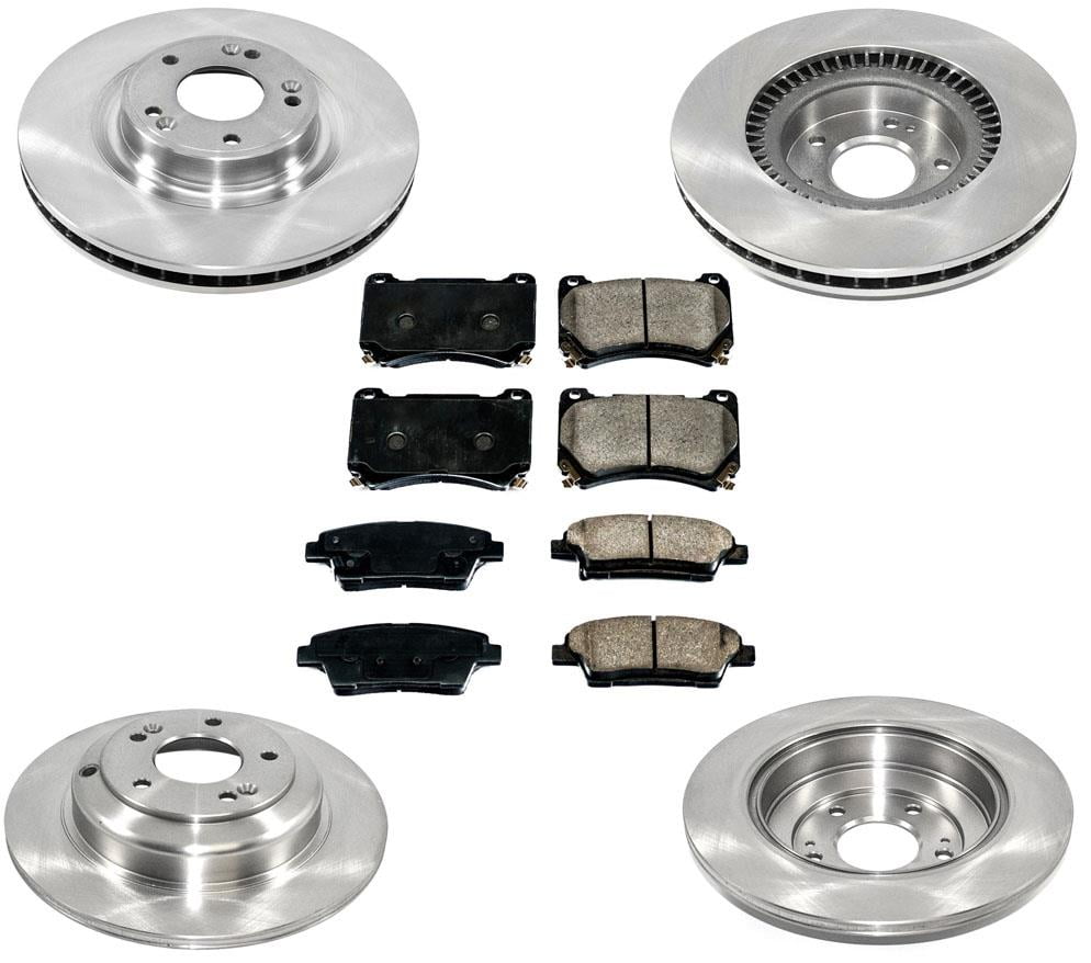 Disc Rotors Ceramic Brake Pads for Hyundai Genesis 3.8L 4 Door 18 Inch