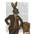 thumbnail image 2 of Fab Funky 20x24 Black Ornate Wood Framed with Double Matting Museum Art Print Titled - Dapper Hare, 2 of 4