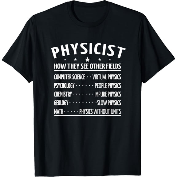 black Shirt physicists physicist Physics physics teacher for men T-Shirt