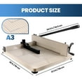 thumbnail image 5 of 17" Guillotine A3 Paper Cutter, Security Lock, Hardened Steel Blade, 400 Sheet Capacity, Heavy Duty, Rotary Paper Trimmer for Business, Home Office, Industrial Use, 5 of 9