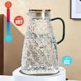 thumbnail image 2 of Borosilicate Glass Pitcher with Stainless Steel Gold Lid - 1.8L Ideal Fridge Door Water Pitcher for Hot or Cold Beverage, Iced Tea, Juice, Milk, Coffee, Lemonade, 2 of 6