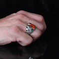 thumbnail image 2 of Roarsilver Eternal Beauty: 925 Sterling Silver Ring with Red Zircon and Infinity Motif | 7, 2 of 4