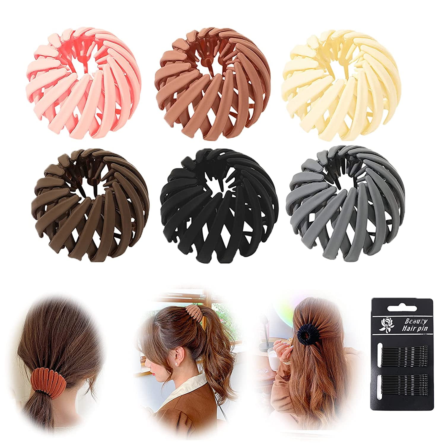 Birds Nest Magic Hair Clip, Lazy Bird's Nest Plate Hairpin, Hair Bun