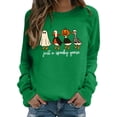 thumbnail image 6 of WEIWEN Just a Spooky Goose Sweatshirt for Women Funny Ghost Goose Printed Halloween Sweaters for Women Fall Clothes Womens Tops Women's Clothing Green, M, 6 of 6