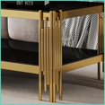 thumbnail image 6 of Space-Saving Tempered Glass Coffee Table with Stainless Steel Frame, Easy to Clean for Living Room, 6 of 9