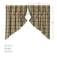 thumbnail image 5 of VHC Brands Cider Mill Plaid Prairie Swag, Tan & Charcoal, 36x36x18, Set of 2, 5 of 11