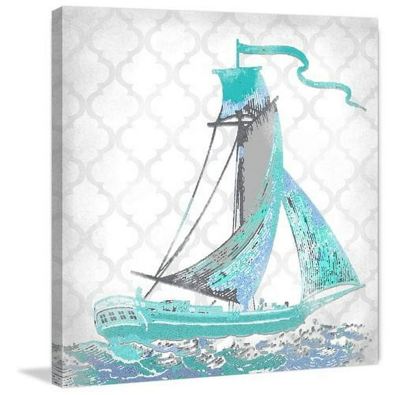 Marmont Hill "Ship 1" by Reesa Qualia Painting Print on Wrapped Canvas