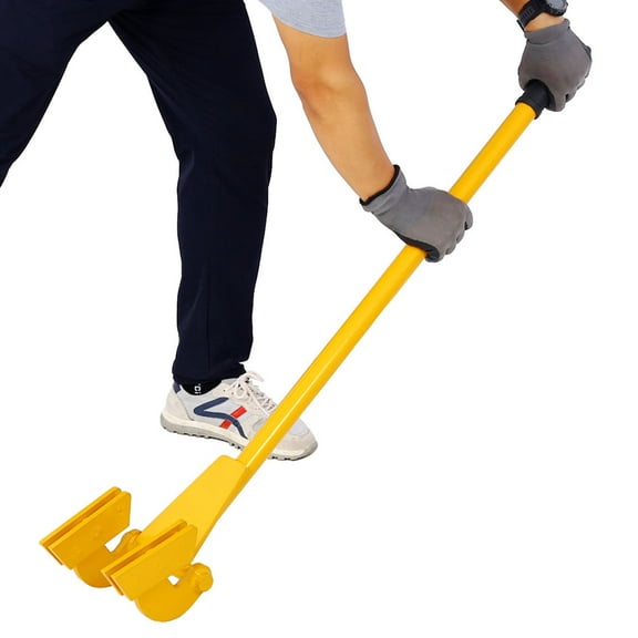 Pallet Disassembly Tool In Yellow With 43 Inch Long Handle - Deck Wrecker Pallet Pry Bar For DIY