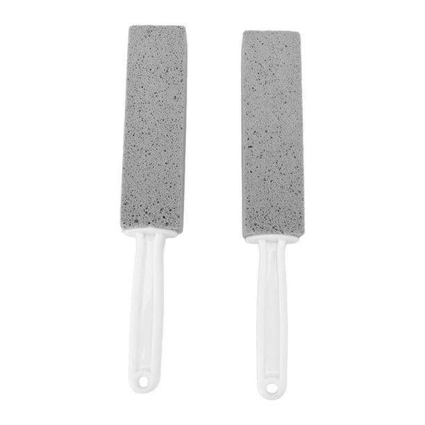 2 piezas de piedra pómez para inodoro, cepillo limpiador y fregador con mango para azulejos, baño, cocina y hogar.