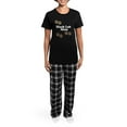 thumbnail image 4 of CafePress - Black Lab Mom Pajamas - Women's Short Sleeve Print T-Shirt and Pants Dark Cotton Pajama Set, 4 of 7