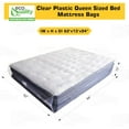 thumbnail image 2 of Heavy Duty Clear Plastic Queen Sized Bed Water Proof Strong Mattress Bags 62"x13"x94" 2 Mil for Moving, Storage, Commerical 30 Bags/Roll (1), 2 of 3