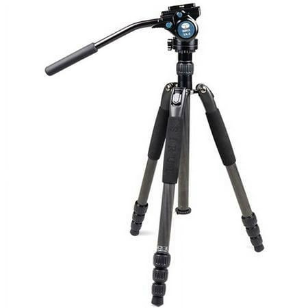 UPC: 6952060009919 | SIRUI T04S Series Carbon Fiber Tripod with VA-5 Compact Fluid Video Head (T-024SK+VA-5)