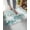Teal, Sand, White, variant on Luxury Plush Bathroom Rugs Mat, Summer Palm Trees Soft Shaggy Bath Carpet, Tropical Blue Shabby Abstract Art Beach Non-Slip Floor Mat for Kitchen, Bedroom, 16"x24"