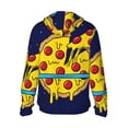 thumbnail image 3 of Uemuo PLANETA EN FORMA DE PIZZA Pattern Women's Full Zip UPF 50+ Sun Protection Hoodie Jacket Long Sleeve Sun Shirt Hiking Outdoor Performance with Pockets-, 3 of 9
