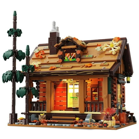 Vyytoz 1969Pcs Forest Cabin with Light, Creative Architecture Building Set for Display and Collection
