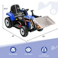 thumbnail image 2 of Infans Kids Ride On Excavator Digger 12V Electric Tractor RC w/ Digging Bucket Blue, 2 of 7