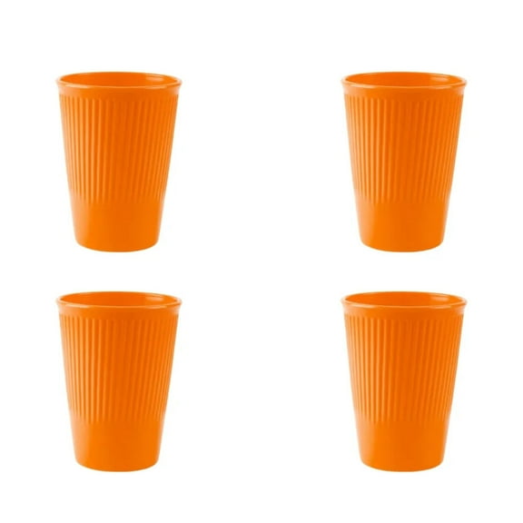 Orange 4/16Pcs Wheat Straw Dinnerware Ramen Bowl Dishes Full Plates Tableware Set Bowl Dinner Dishes Set Camping Dishes Sets