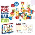 thumbnail image 2 of BallsFHK Marbles pipeline track building blocks puzzle assembly children's ball slide toys, 2 of 3