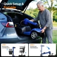 thumbnail image 6 of TieTie 4-Wheel Mobility Scooter for Adults & Seniors, Foldable, 250W Motor, Long Battery Life, Comfort Swivel Seat, Detachable Basket, USB Port & LED Light, 265 lbs Capacity, Black, 6 of 11