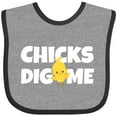 thumbnail image 3 of Inktastic Chicks Dig Me Boys Baby Bib, 3 of 4