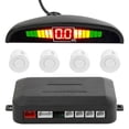thumbnail image 1 of Riwesomey Juego de sensores de estacionamiento Elenxs, pantalla LED para coche, 4 marcha atrás trasera, estacionamiento, copia de seguridad automática Cámaras de salpicadero de coche Blanco, 1 of 8